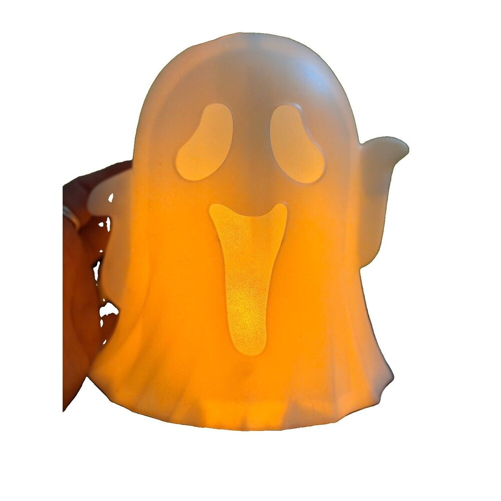 Halloween Flame Flickering Light Up Ghost Battery Powered New!